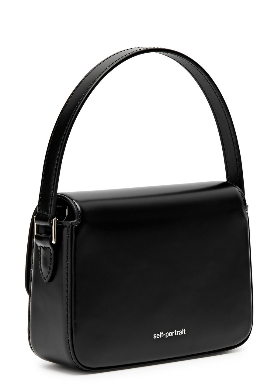 Burgundy Leather Micro Bag – self-portrait