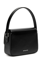 Self-portrait Micro bow Glossed Leather top Handle bag - Black - One Size