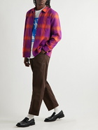 Saturdays NYC - Ryan Checked Cotton-Flannel Overshirt - Purple