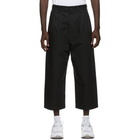 Comme des Garcons Homme Black Cotton Trousers