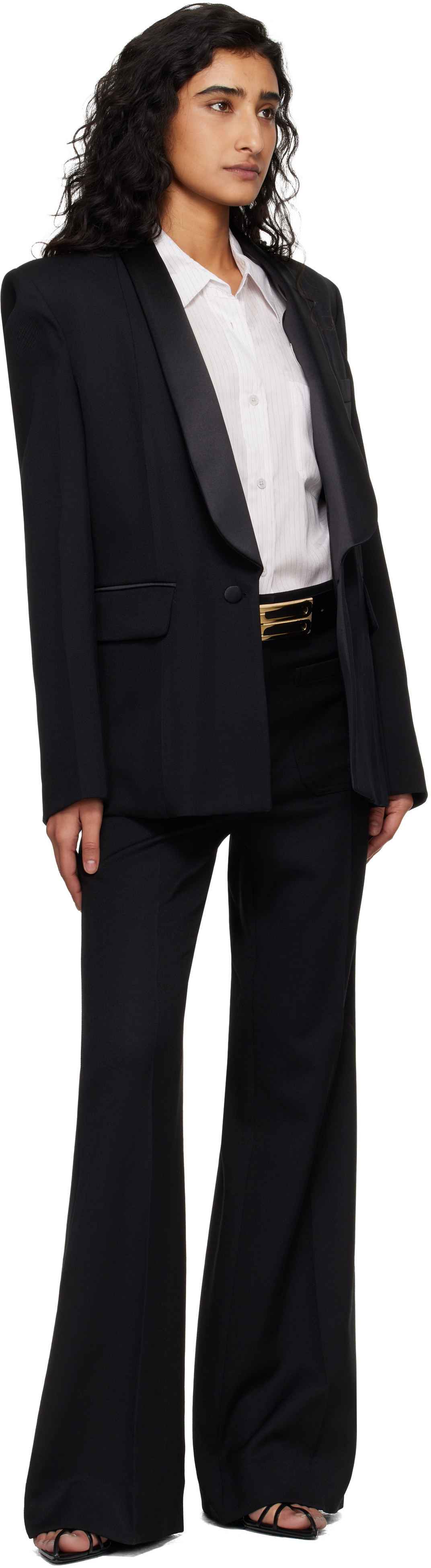 Victoria Beckham Black Shawl Collar Tux Blazer