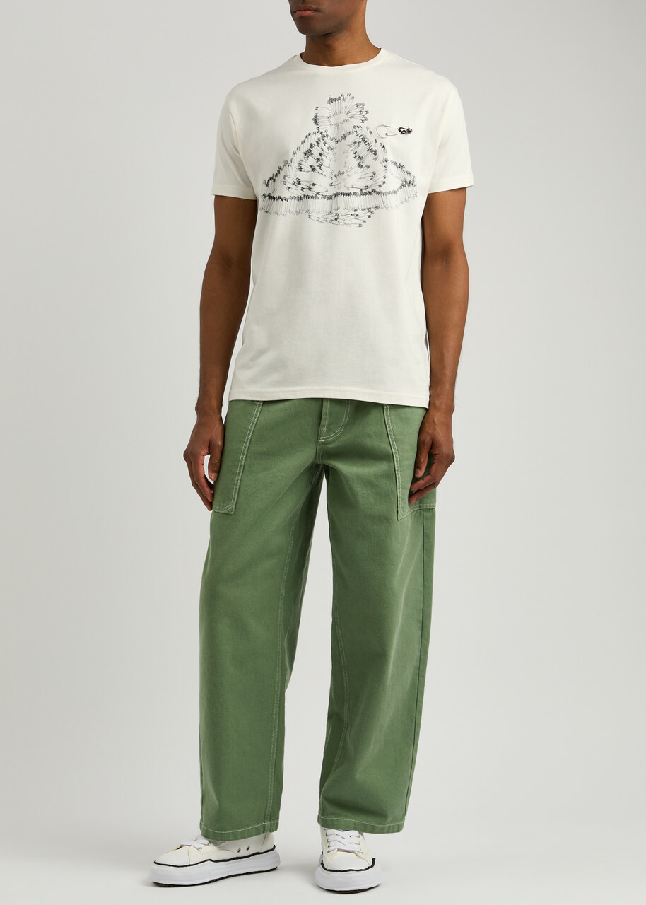 トップス Vivienne Westwood print t-shirt white Vivienne Westwood Safety Pin-print Cotton T-shirt White