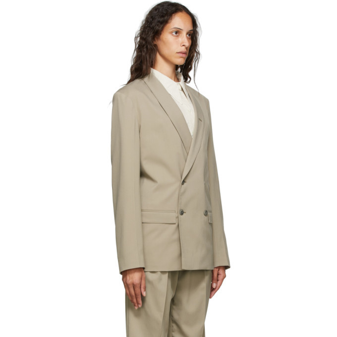 Lemaire Beige Double-Breasted Blazer Lemaire