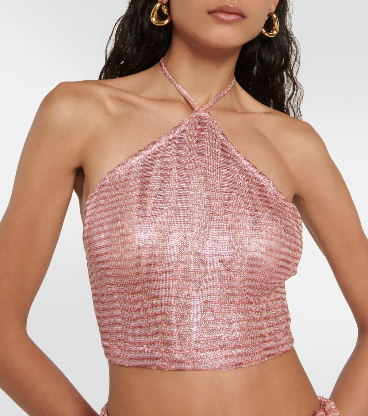 Missoni Mare Jacquard halterneck crop top