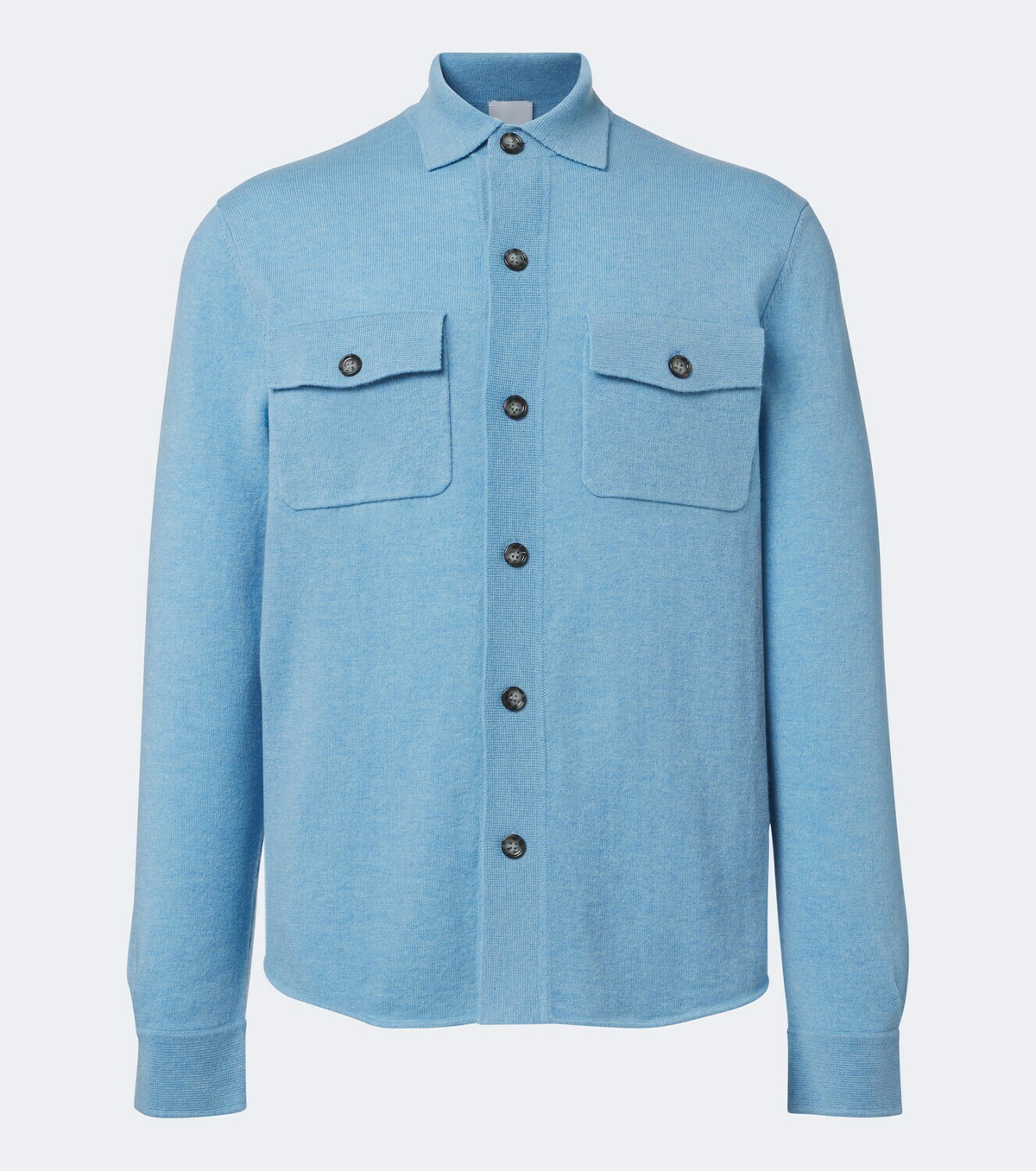 Allude Knitted wool and cashmere shirt