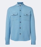 Allude Knitted wool and cashmere shirt