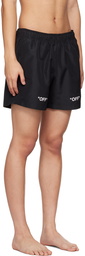 Off-White Black Printed Swim Shorts