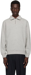 BEAMS PLUS Gray Half-Zip Sweatshirt