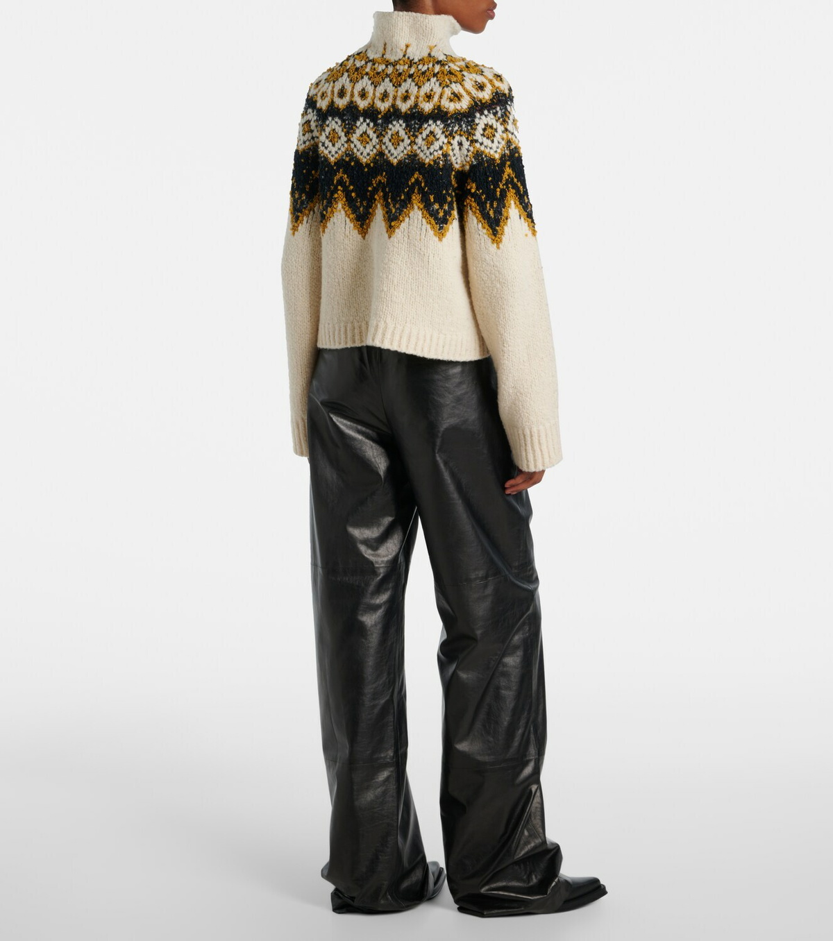 Proenza Schouler Lizzy fair isle cotton turtleneck sweater