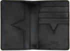 Versace Black Croc V Logo Wallet
