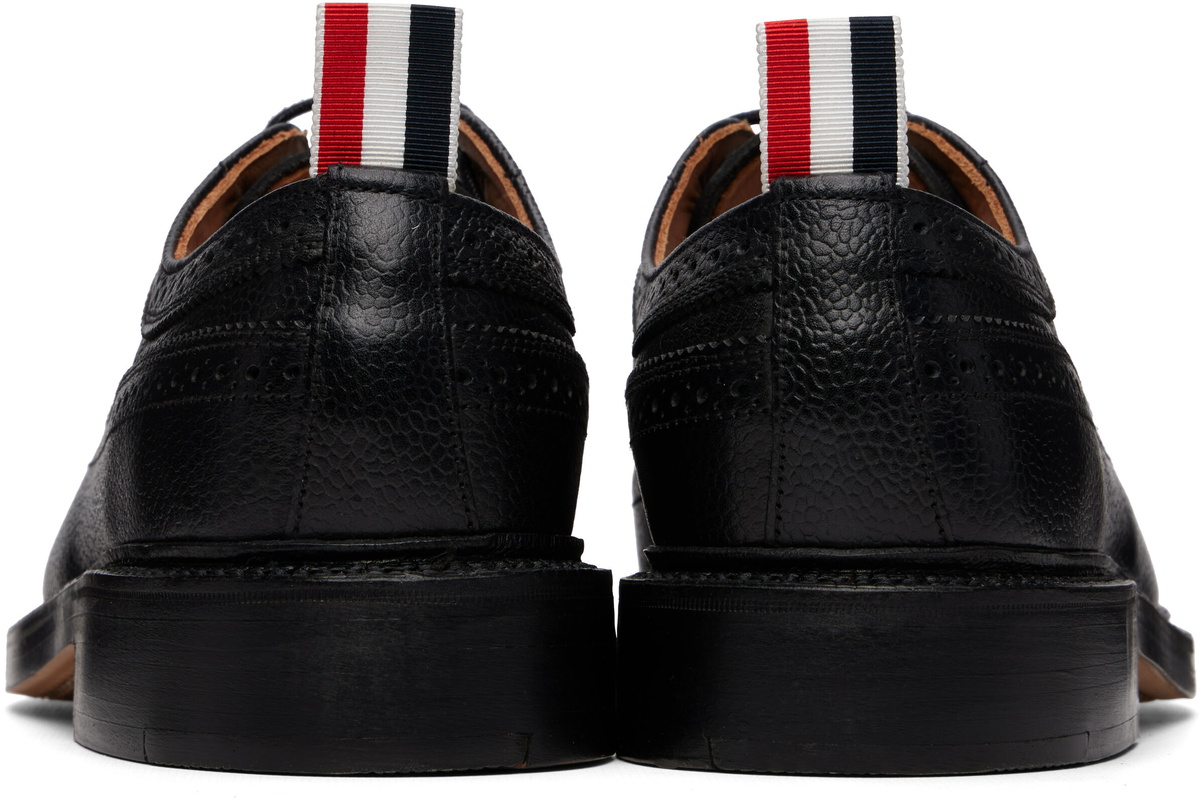 Thom Browne Black Leather Sole Longwing Brogues