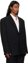 LGN Louis Gabriel Nouchi Black Single Breasted Oversized Blazer