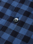 Richard James - Checked Herringbone Cotton and Wool-Blend Shirt - Blue