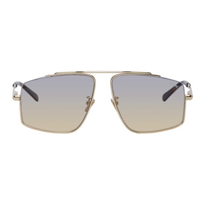 Photo: Brioni Gold and Tortoiseshell Square Sunglasses