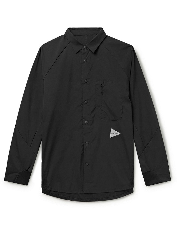 Photo: And Wander - Logo-Print Shell and THERMOLITE Fleece Shirt - Black