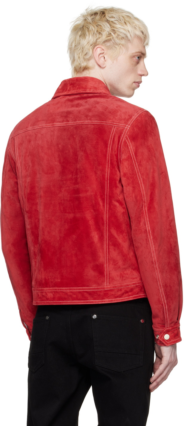 Haulier Red Concorde Leather Jacket