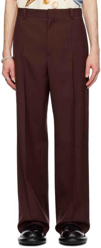 Photo: Jil Sander Brown Creased Trousers