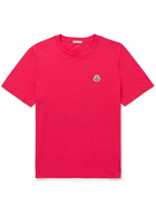 Moncler - Logo-Appliquéd Printed Cotton-Jersey T-Shirt - Pink