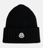 Moncler Ribbed-knit virgin wool beanie