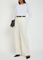 Wardrobe.nyc X Rhw Pintuck Wool Trousers Ivory
