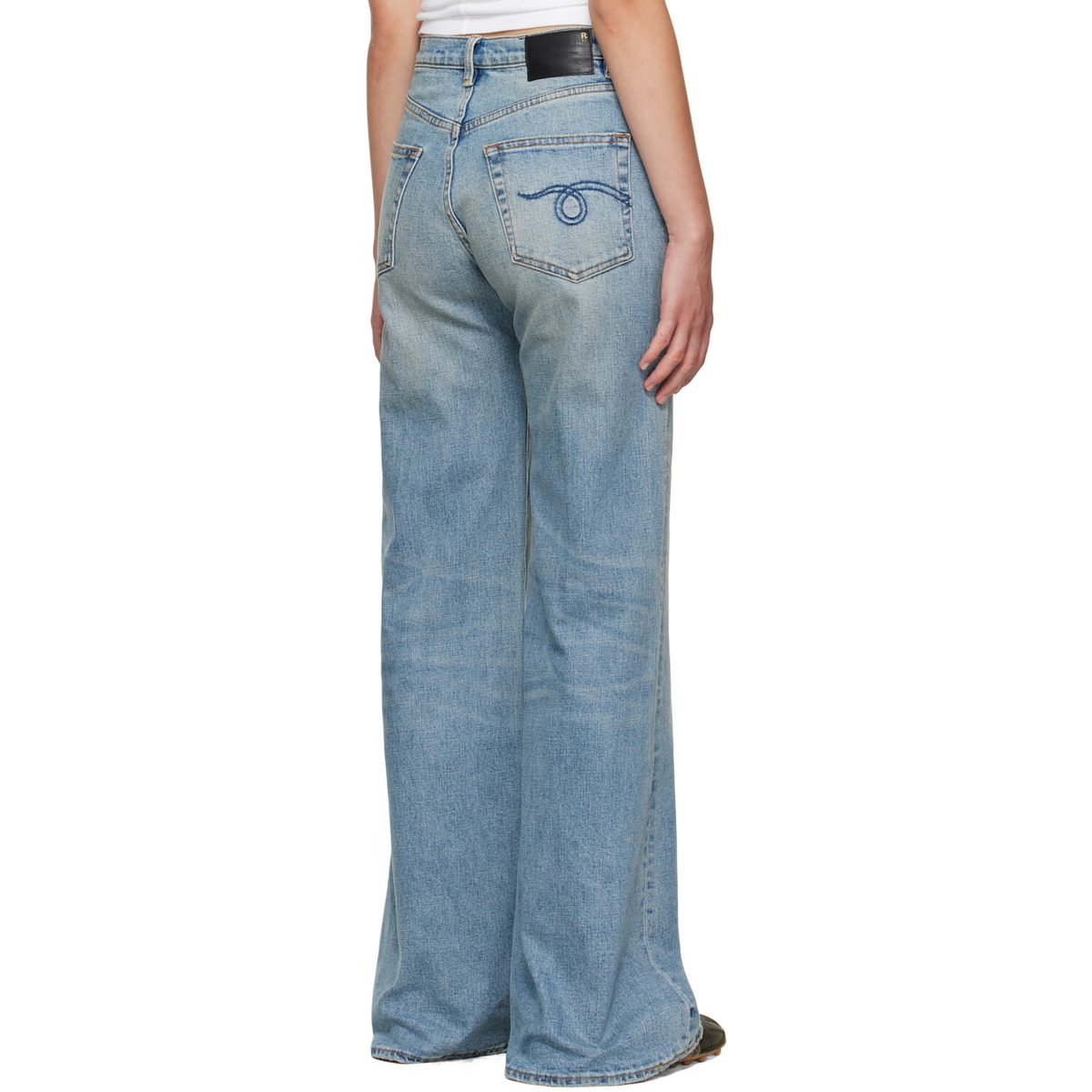 R13 Blue Straight Jeans
