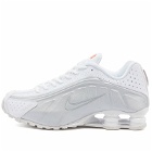 Nike Women's W SHOX R4 Sneakers in White/Silver/Orange