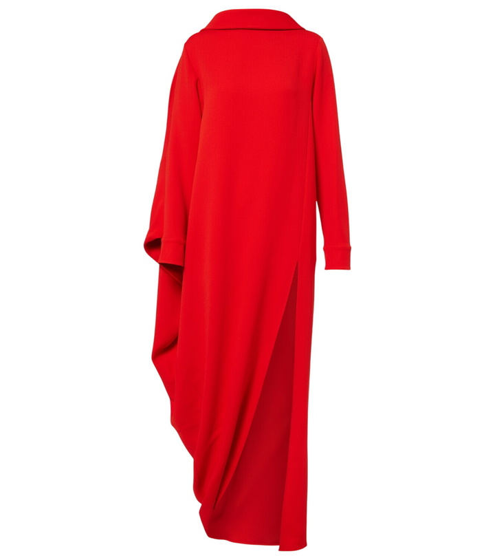 Photo: Balenciaga Caped silk and wool crêpe maxi dress