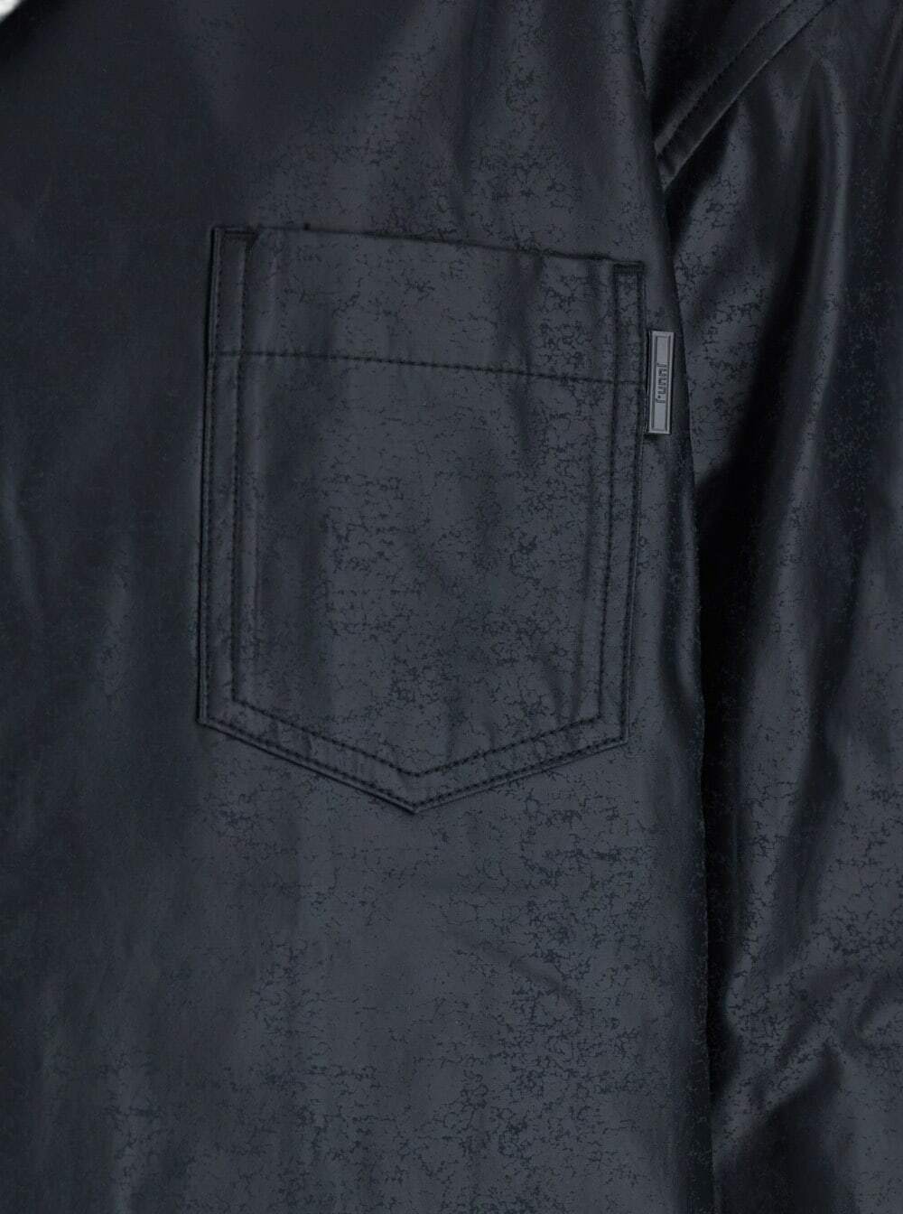 Juun.J Dark Blue Shirt With Classic Collar And Chest Pocket In Cotton Man