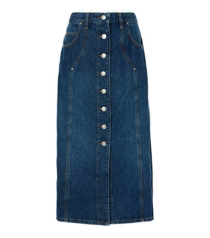 Photo: Marant Etoile Vandy denim midi skirt