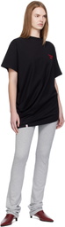 Charles Jeffrey LOVERBOY Black Topsy Turvy T-shirt
