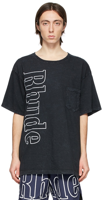 Photo: Rhude Black Logo Pocket T-Shirt