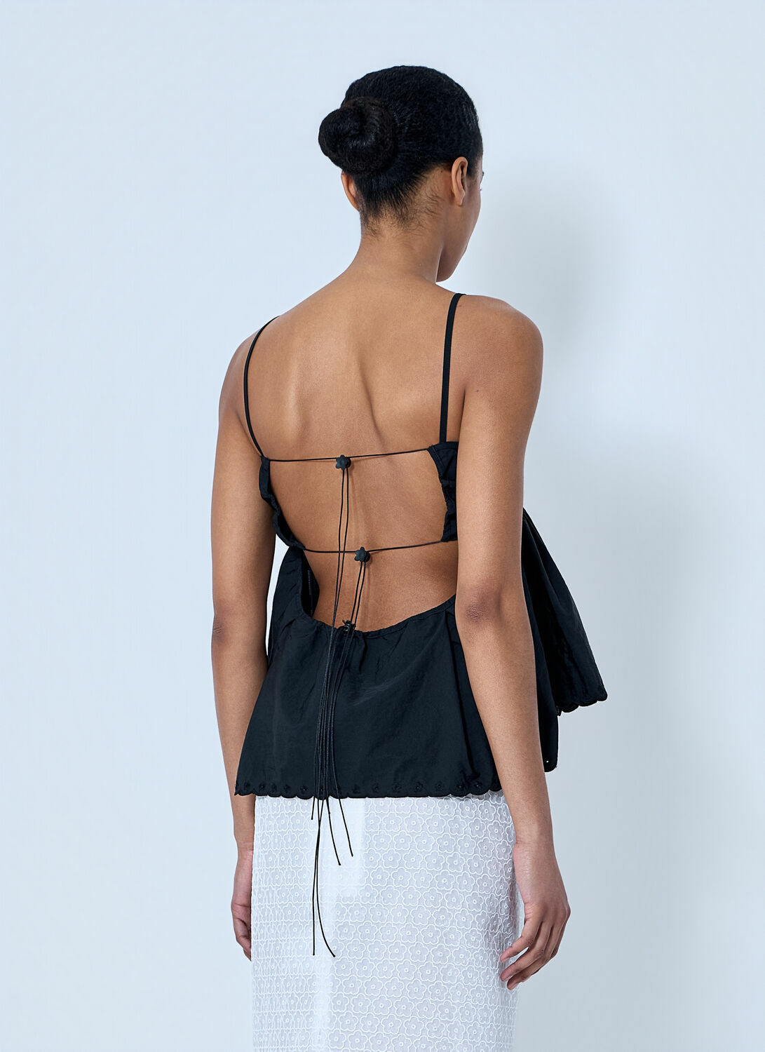 Cecilie Bahnsen CBselena Embroidered Taffeta Top