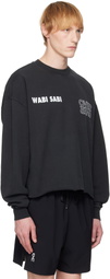 OVER OVER Gray Boxy Crop Crew Sweatshirt