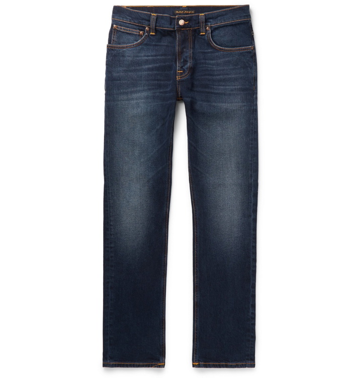 Photo: Nudie Jeans - Grim Tim Slim-Fit Organic Stretch-Denim Jeans - Blue