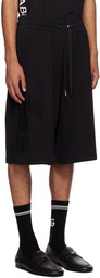 Dolce & Gabbana Black Embroidered Shorts