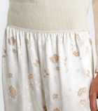 Dôen Lavona floral jacquard wide-leg pants