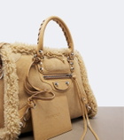 Balenciaga Le City Small suede top-handle bag