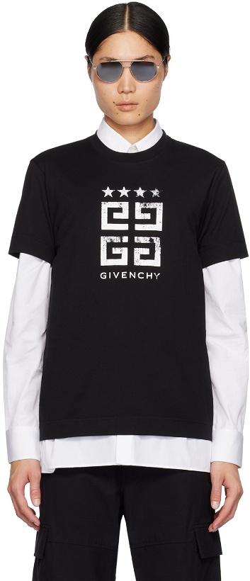 Photo: Givenchy Black 4G Stars T-Shirt