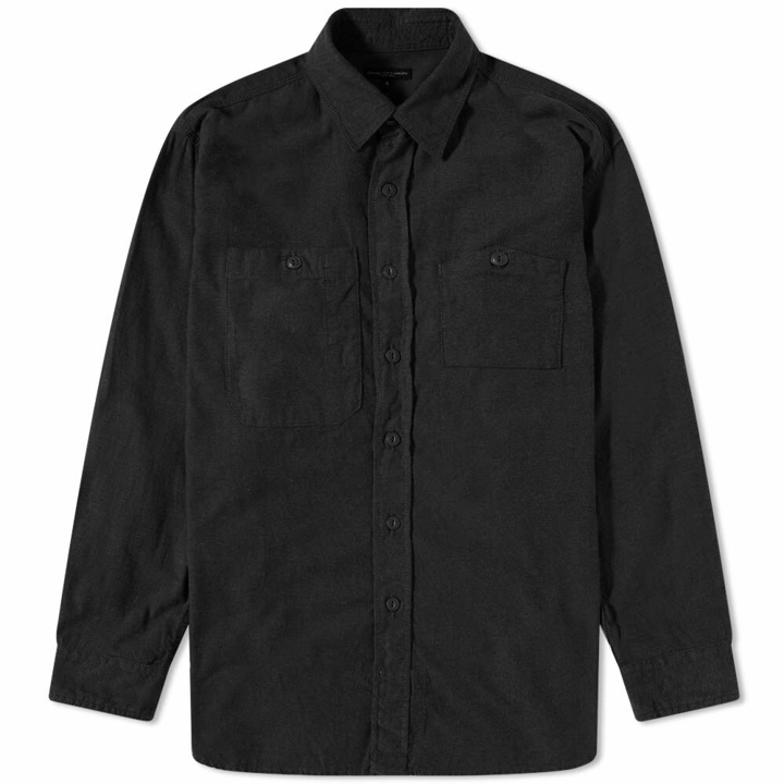 Photo: Engineered Garments Men's Flannel Work Shirt in Black