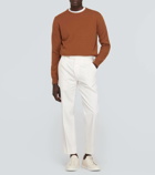 Zegna Cotton and wool straight pants