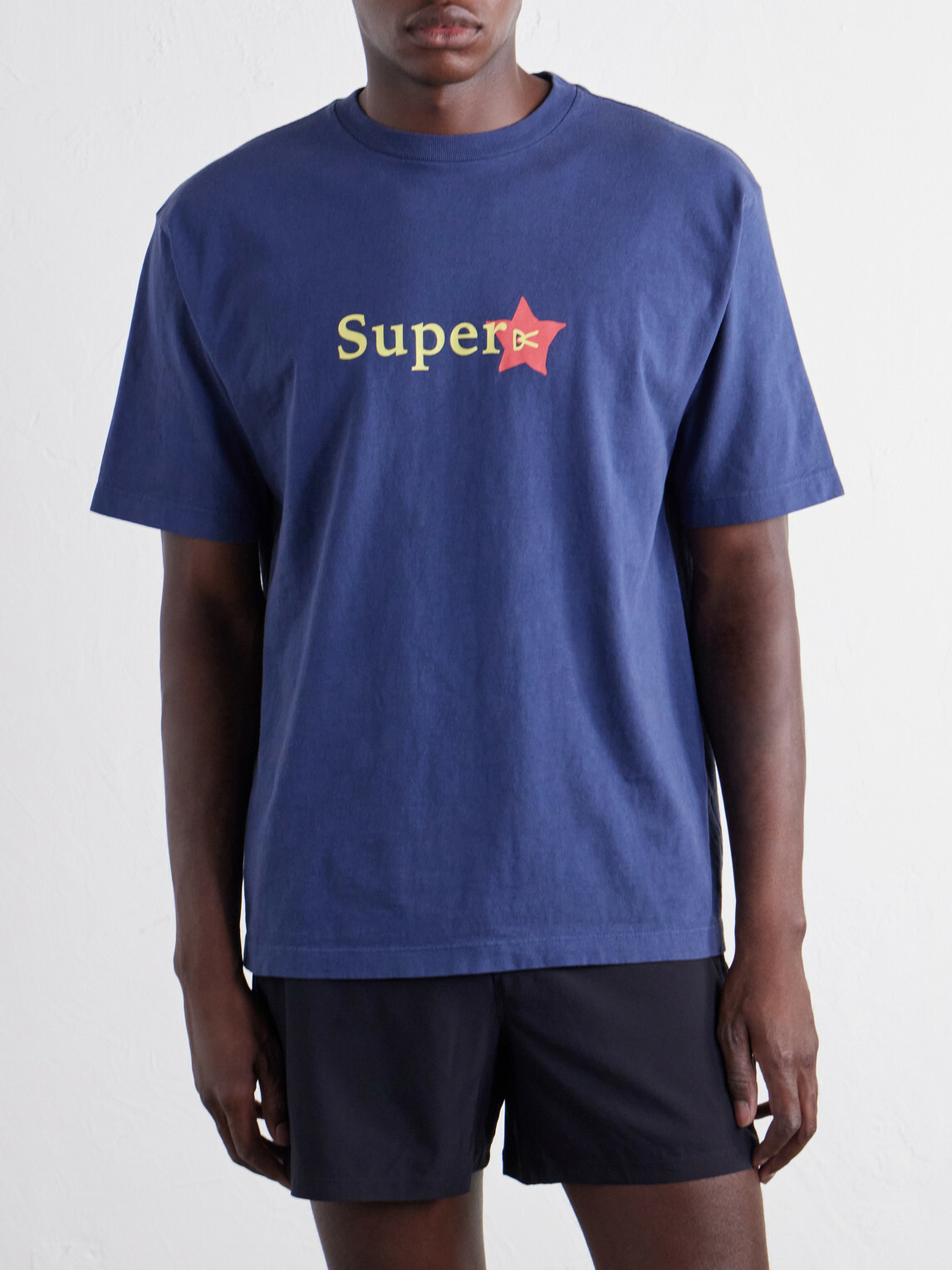 DISTRICT VISION - California Printed Cotton-Jersey T-Shirt - Blue