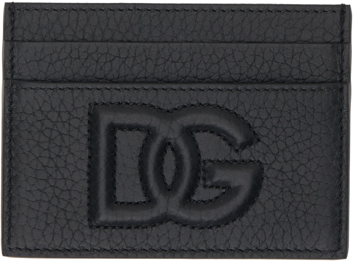 Photo: Dolce&Gabbana Black 'DG' Logo Card Holder