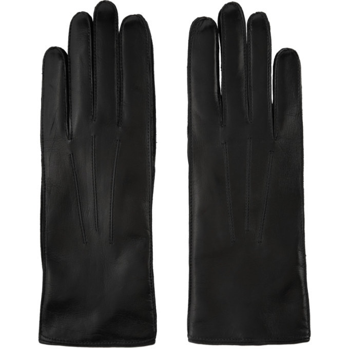 Photo: Ann Demeulemeester Black Leather Joris Gloves