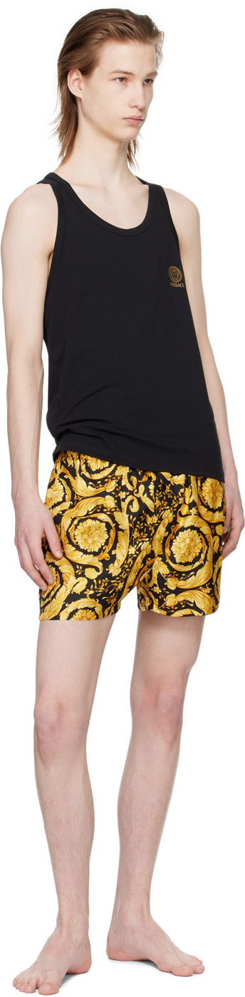 Versace Underwear Black Print Tank Top