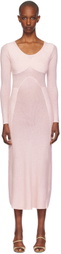 Isa Boulder Pink Sweetheart Long Sleeve Maxi Dress