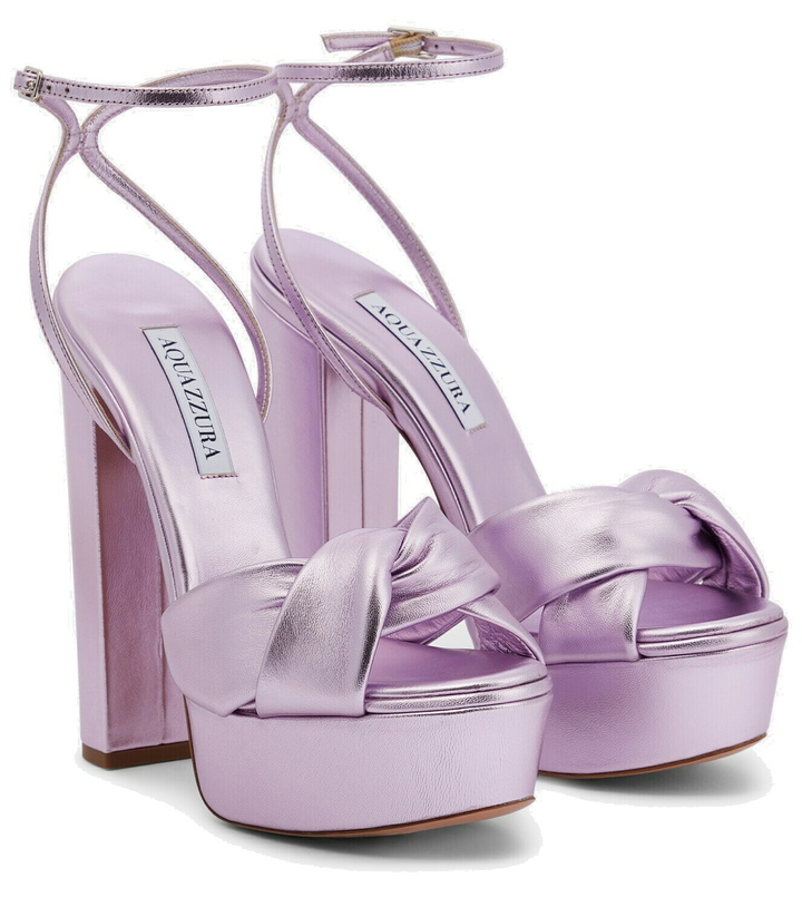Photo: Aquazzura Olie Plateau 140 leather sandals