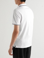 Stone Island - Logo-Appliquéd Stretch-Cotton Piqué Polo Shirt - White