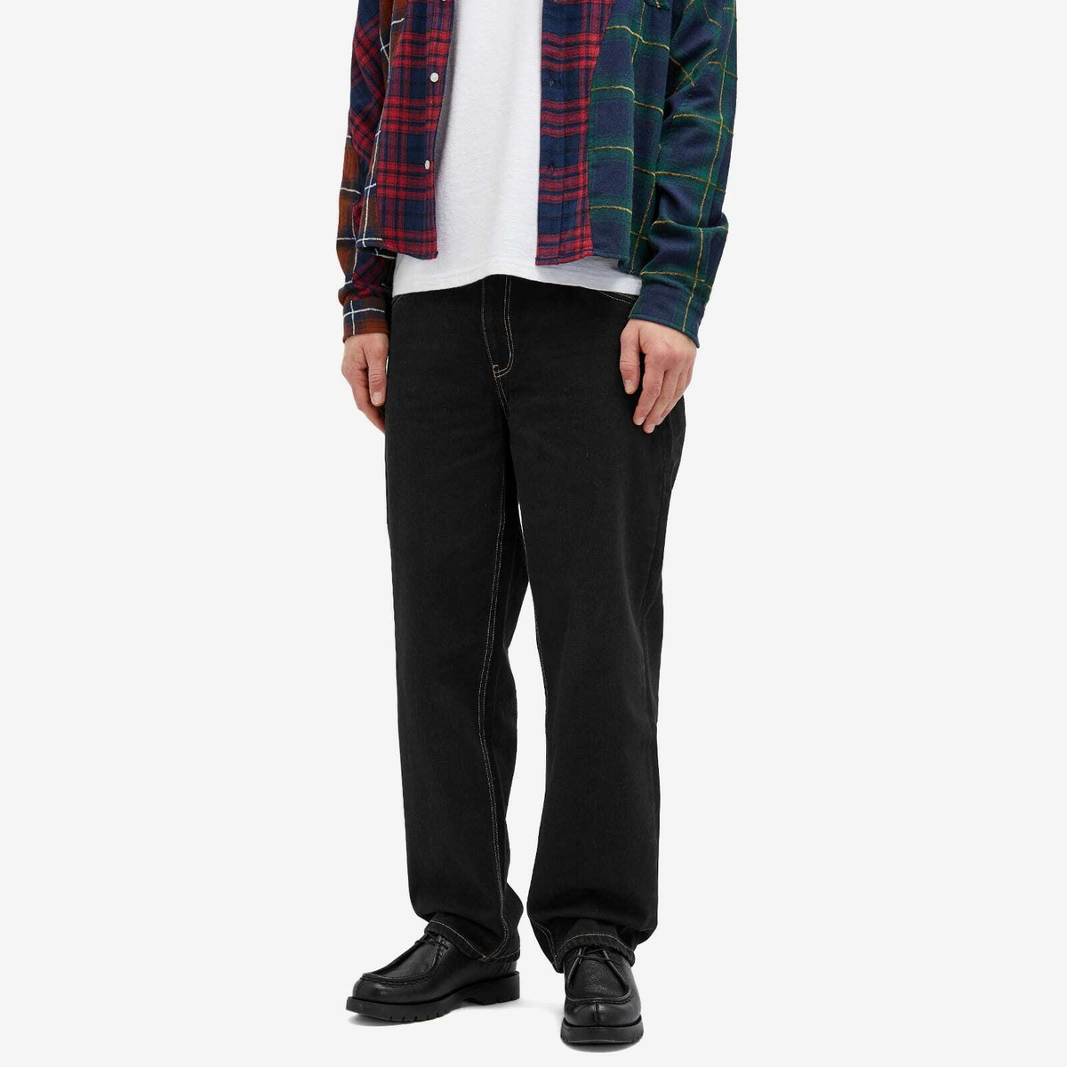 Dime Men's Classic Relaxed Denim Jeans in Black/Contrast