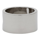 Maison Margiela Silver Brushed Cut Out Ring