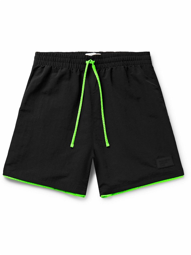 Photo: Pasadena Leisure Club - Practice Straight-Leg Logo-Appliquéd Nylon and Mesh Drawstring Shorts - Black